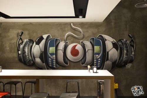 Vodafone - Türkiye Graffiti- Graffiti Dekorasyon - Graffiti Ofis Dekorasyon- Graffiti Duvar Süslemesi- Graffitici Aranıyor