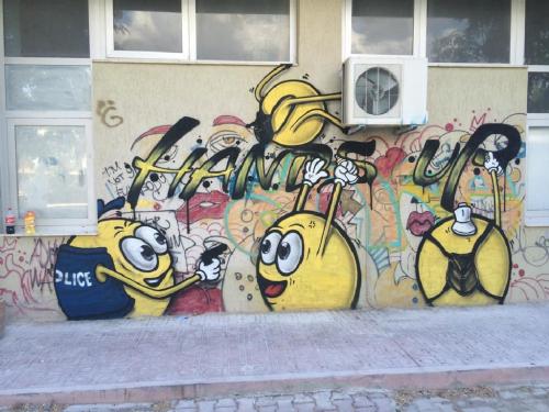Hands Up 2 -  Spor Salonu Graffiti - GYM Graffiti - Anaokulu Graffiti- Anaokulu Duvar Boyama