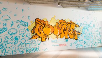 Kristal Elma Google Youtube - Grafiti Ofis Dekorasyon- Grafiti Duvar Süslemesi
