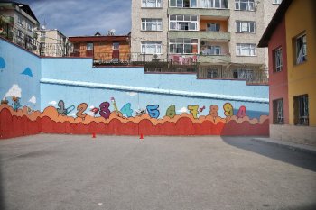 Florya Okul Projesi - Graffiti Karakteri - Çizgi Karakter Graffiti- Graffiti Manzara Resimleri