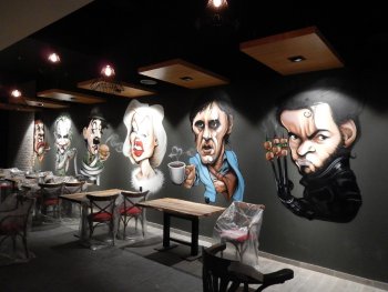 Flame Burger Bodrum - Grafiti Yapan- Spor Salonu Grafiti- GYM Grafiti- Anaokulu Grafiti- Anaokulu Duvar Boyama- Kreş Grafiti